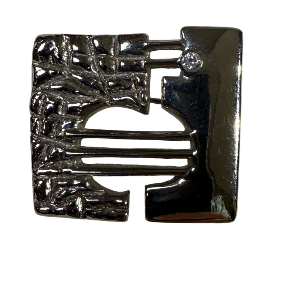 Vintage Rachel Gera 1984 Golda Meir Club Brooch Israeli Modernist Brutalist Pin